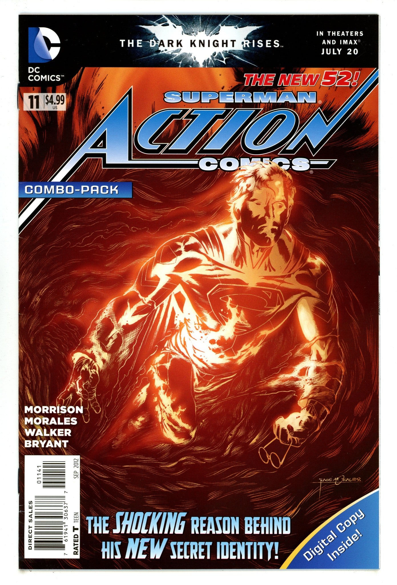 Action Comics Vol 2 11 Mid Grade (2012) Combo-Pack Variant 