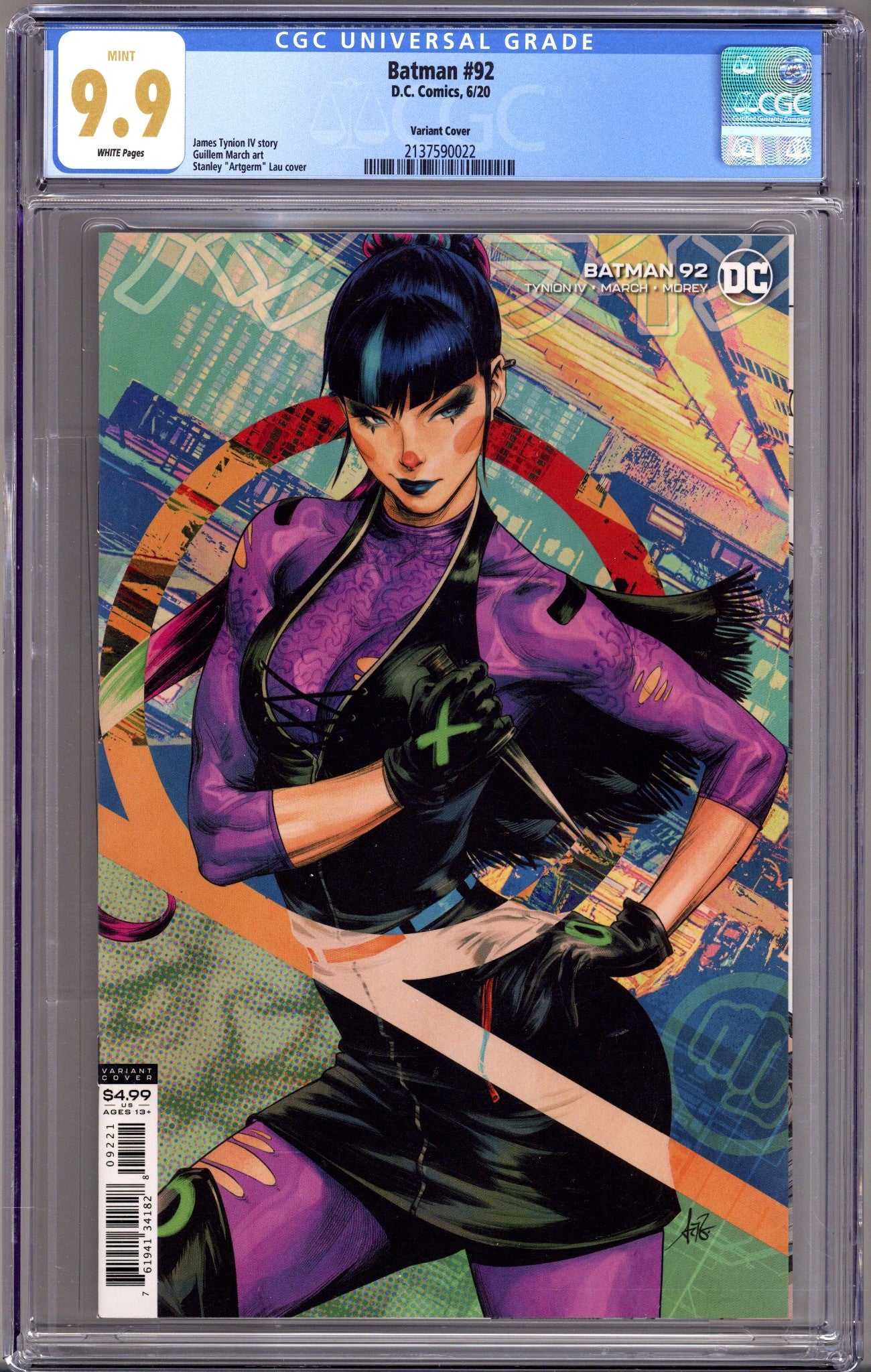 Batman Vol 3 92 CGC 9.9 (MINT) (2020) Artgerm Variant 