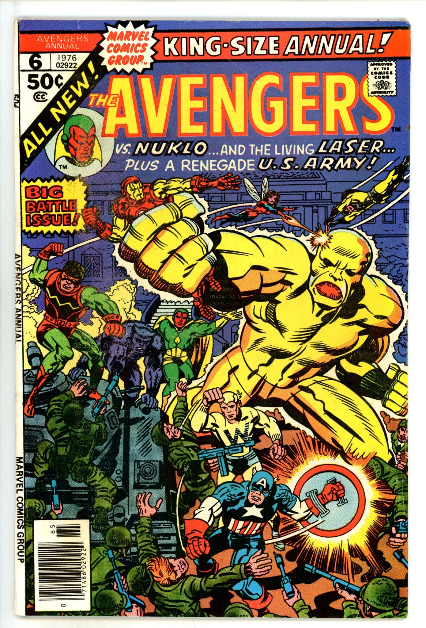 The Avengers Annual Vol 1 6  Low Grade   (1976)        