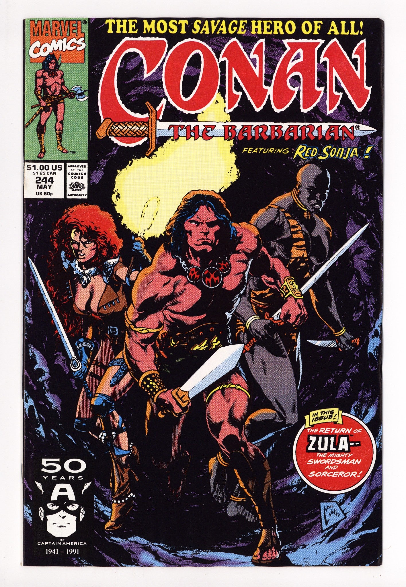 Conan the Barbarian Vol 1 244 Mid Grade (1991) 