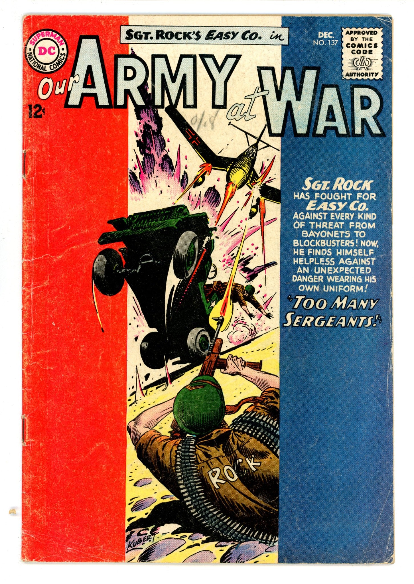 Our Army at War Vol 1 137 VG+ (4.5) (1963) 