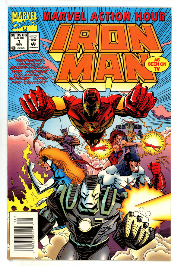 Marvel Action Hour, Featuring Iron Man 1 NM- (9.2) (1994) Newsstand