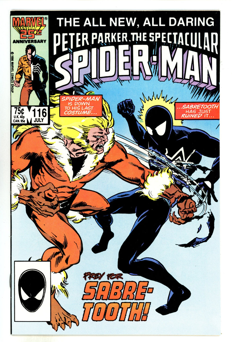 The Spectacular Spider-Man Vol 1 116 FN/VF (7.0) (1986) 