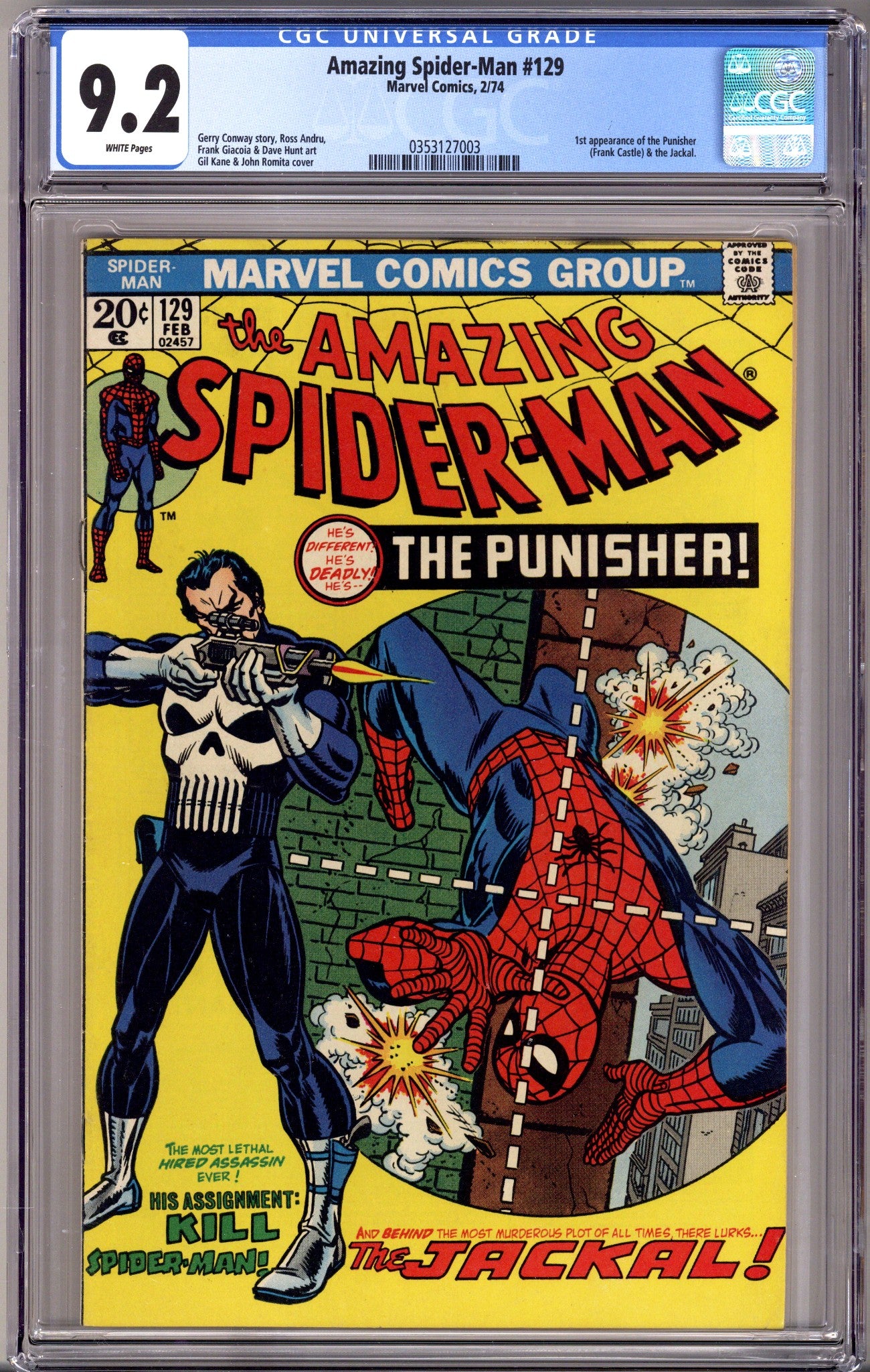 The Amazing Spider-Man Vol 1 129 CGC 9.2 (NM-) (1974) 