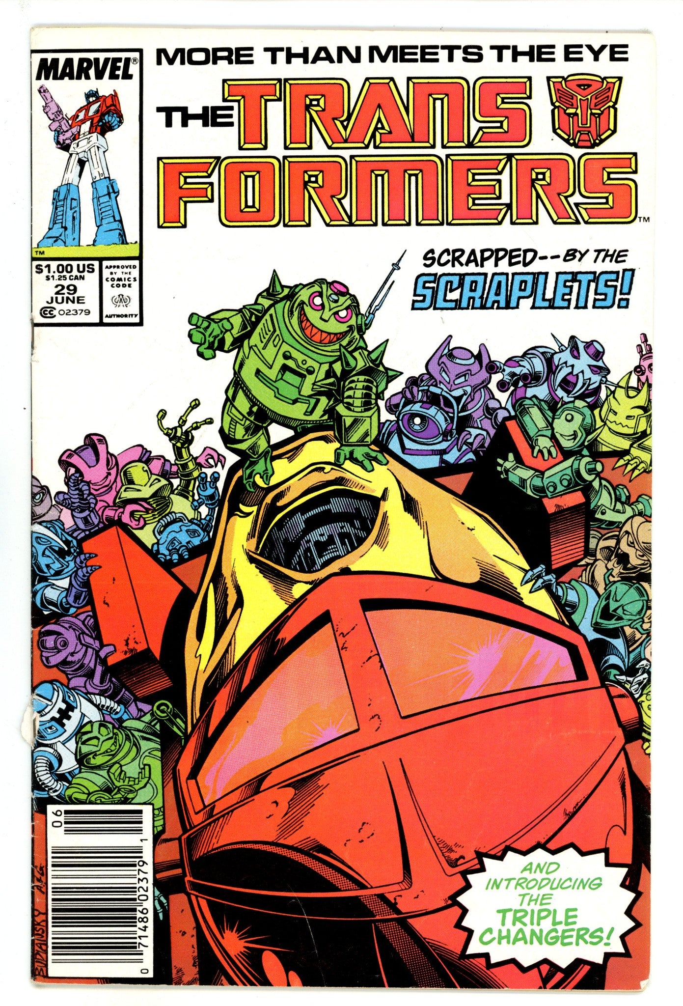 The Transformers 29 Very Low Grade (1987) Newsstand 