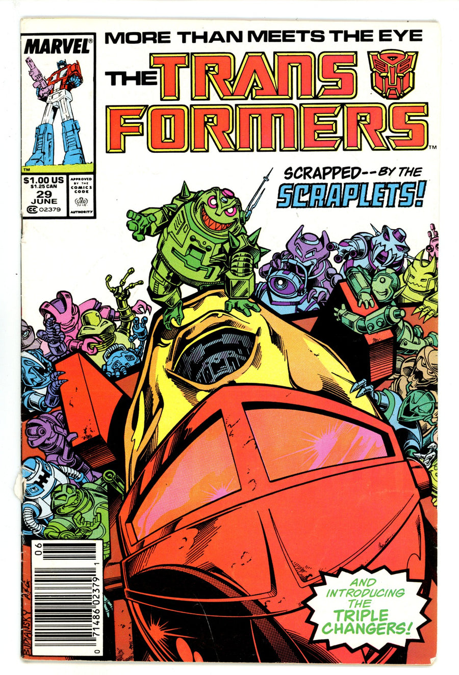 The Transformers 29 Very Low Grade (1987) Newsstand 