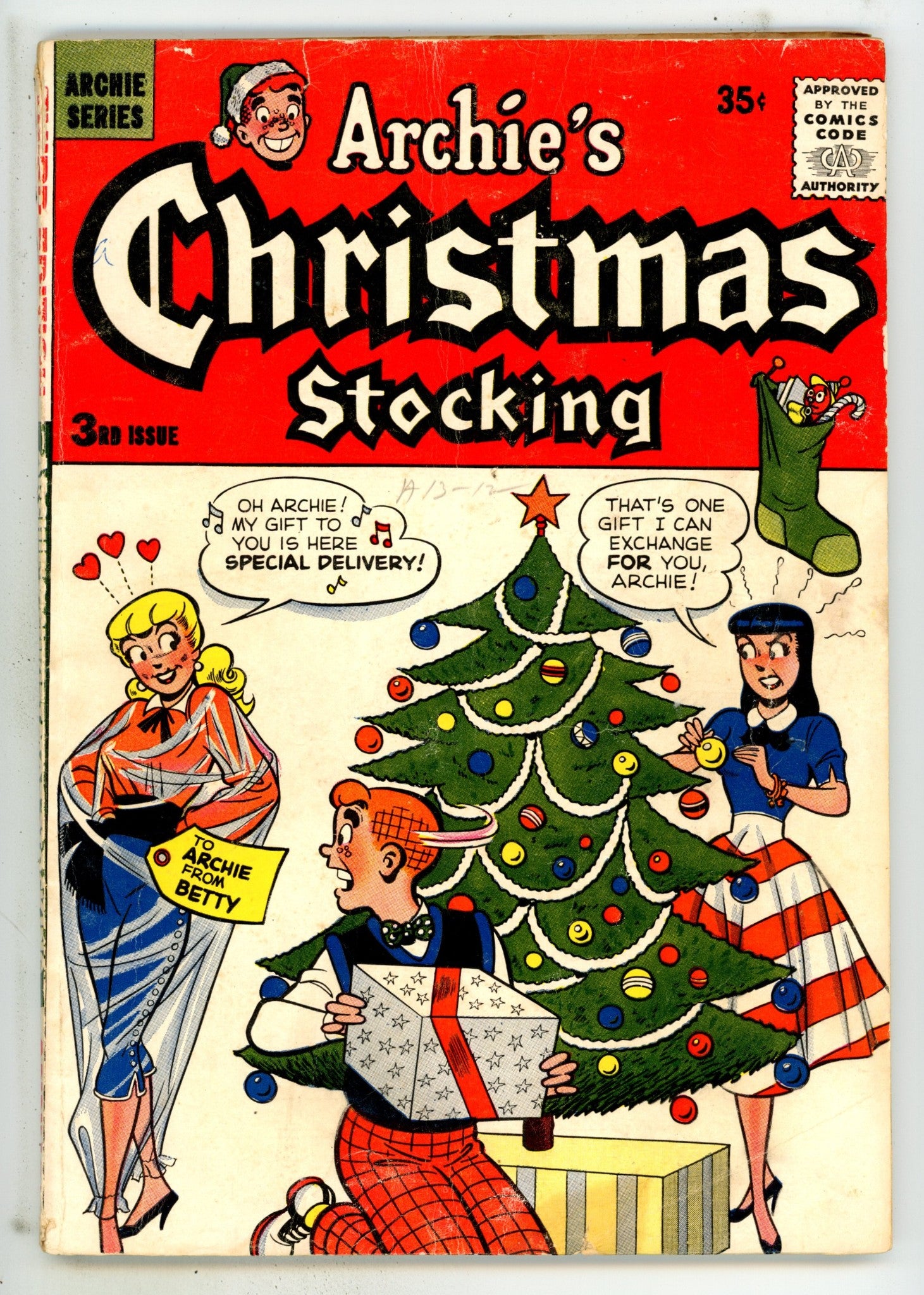 Archie Giant Series Magazine 3 GD/VG (3.0) 35c Variant (1956) 