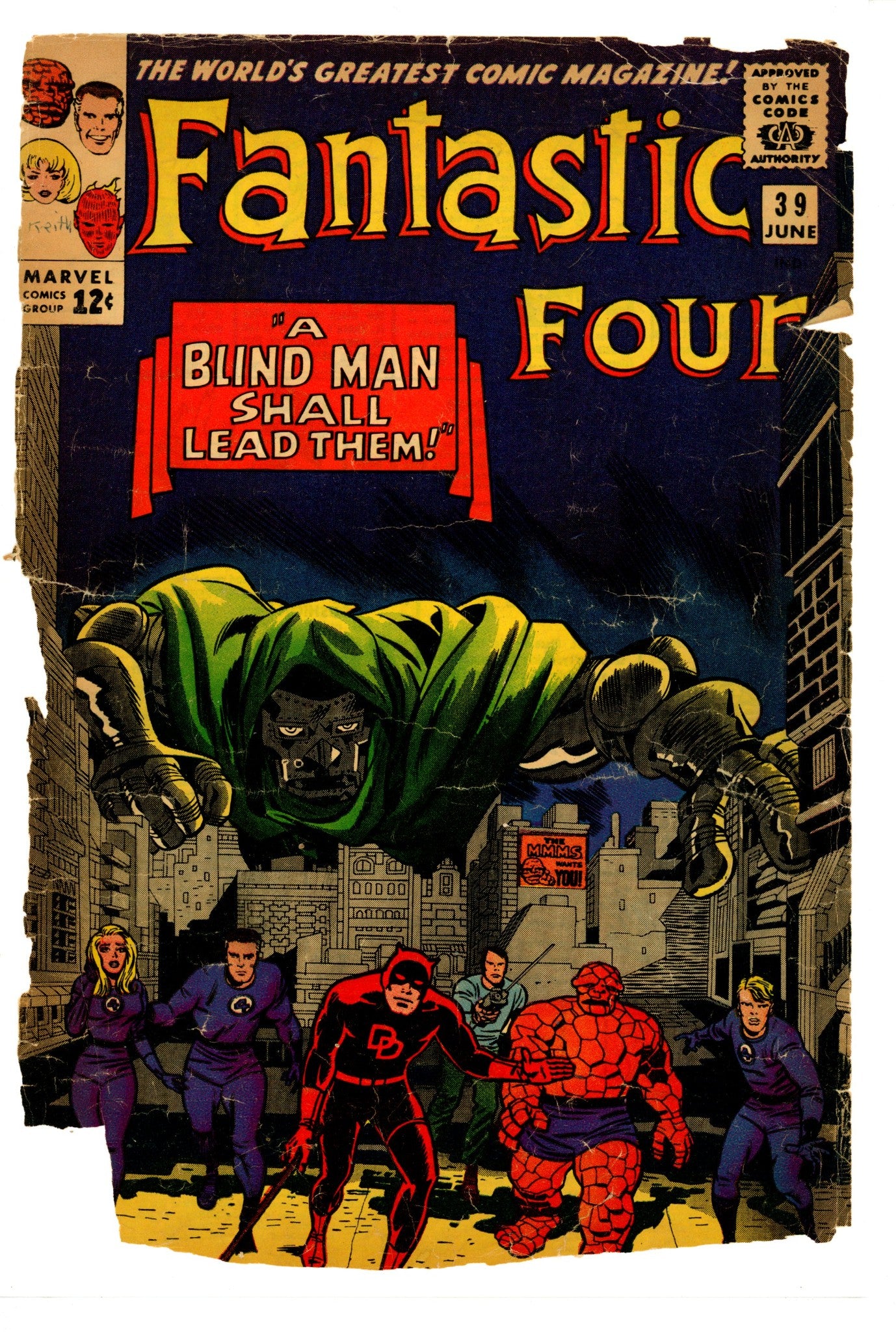 Fantastic Four Vol 1 39 Front Cover Only (1965) 