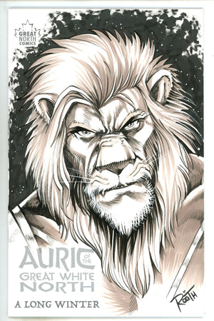 Auric of the Great White North: A Long Winter 1 NM (9.4) (2021) Blank Variant Signed / Remarked x1 Cover Mike Rooth