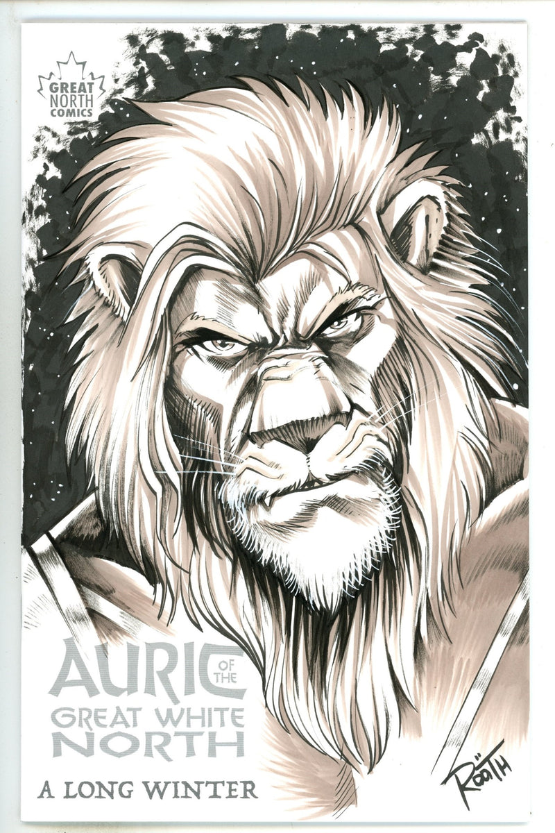 Auric of the Great White North: A Long Winter 1 NM (9.4) (2021) Blank Variant Signed / Remarked x1 Cover Mike Rooth 
