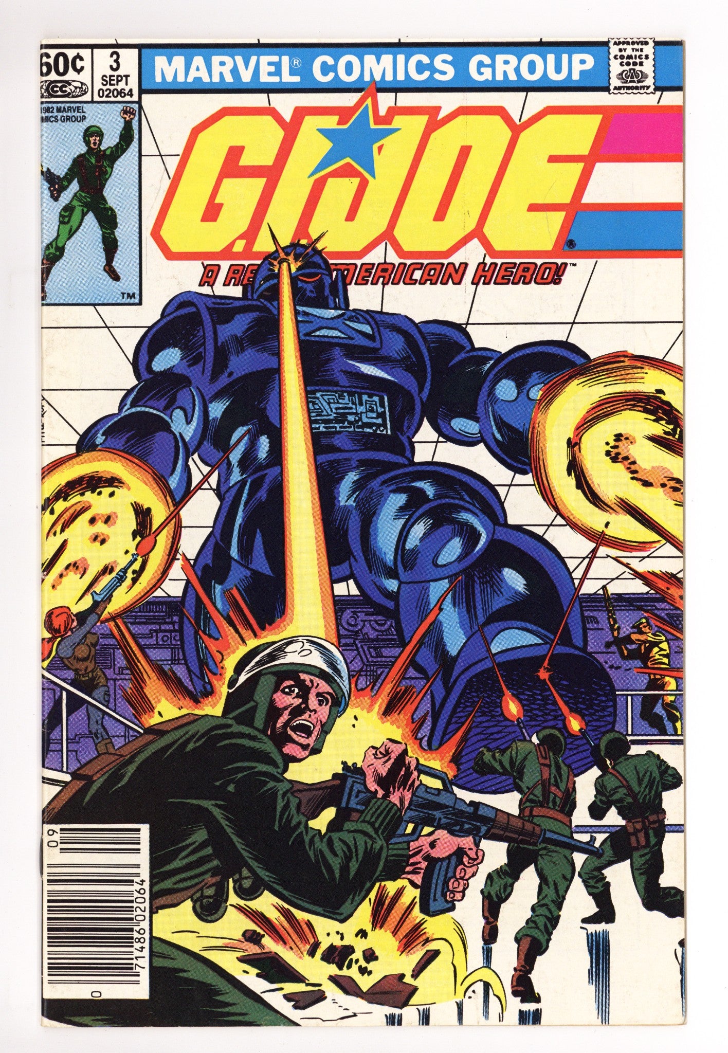 G.I. Joe, A Real American Hero 3 FN+ (6.5) (1982) Newsstand 