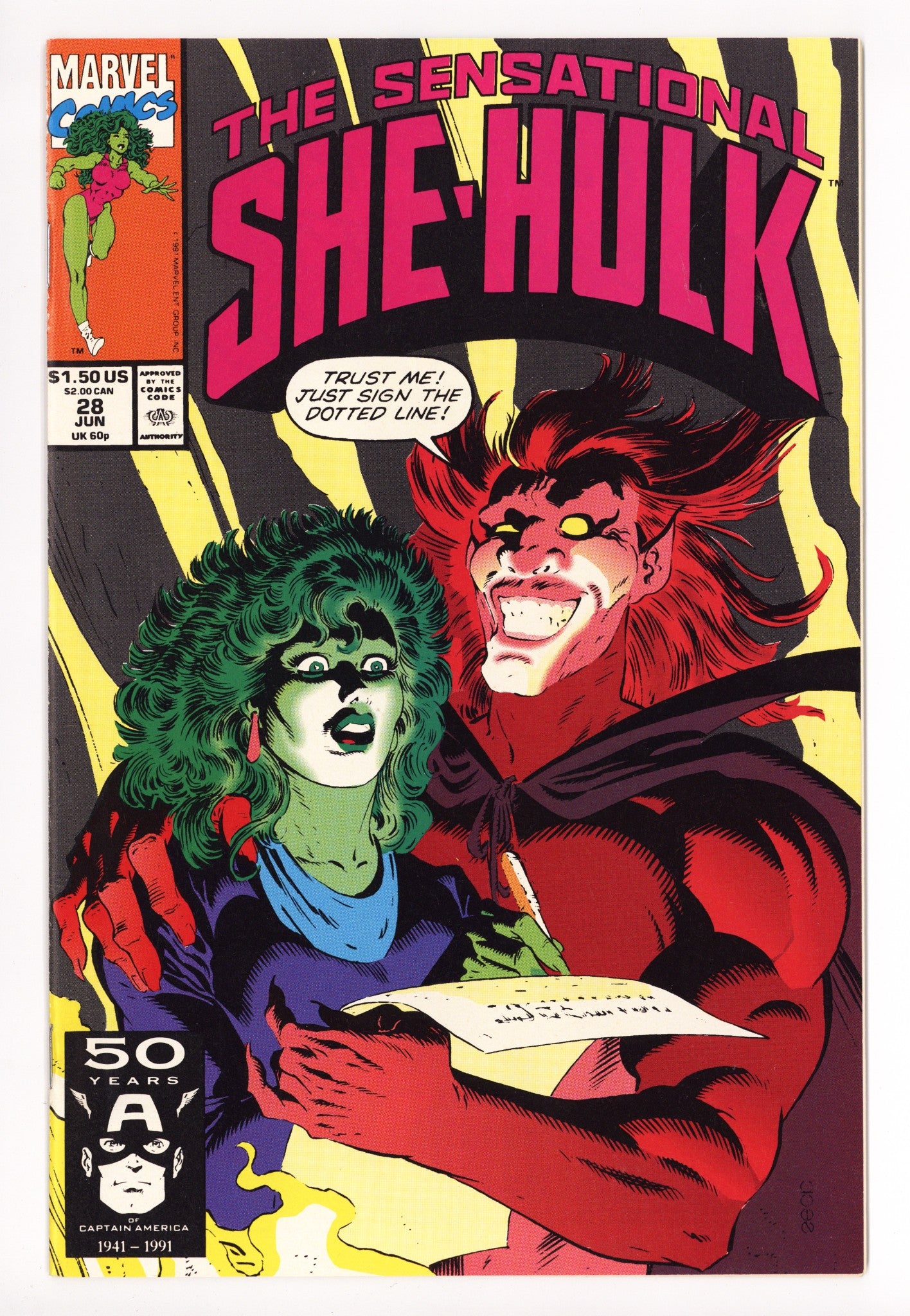 The Sensational She-Hulk 28 FN/VF (7.0) (1991) 