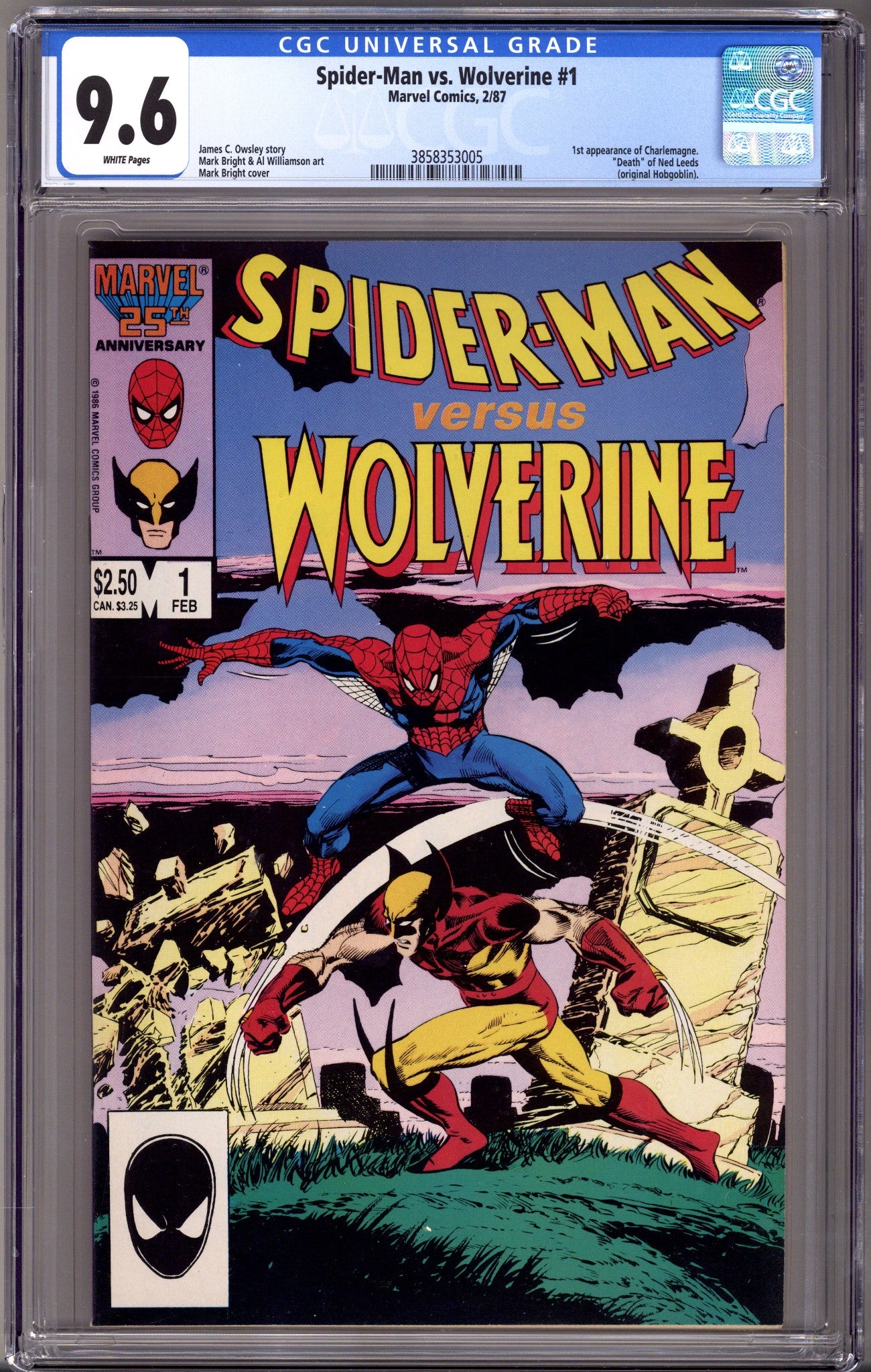 Spider-Man vs. Wolverine 1 CGC 9.6 (NM+) (1987) 