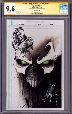 Spawn 362 CGC 9.6 (NM+) (2025) Monk Virgin Variant Signed / Remarked x1 Cover Jeff Monk