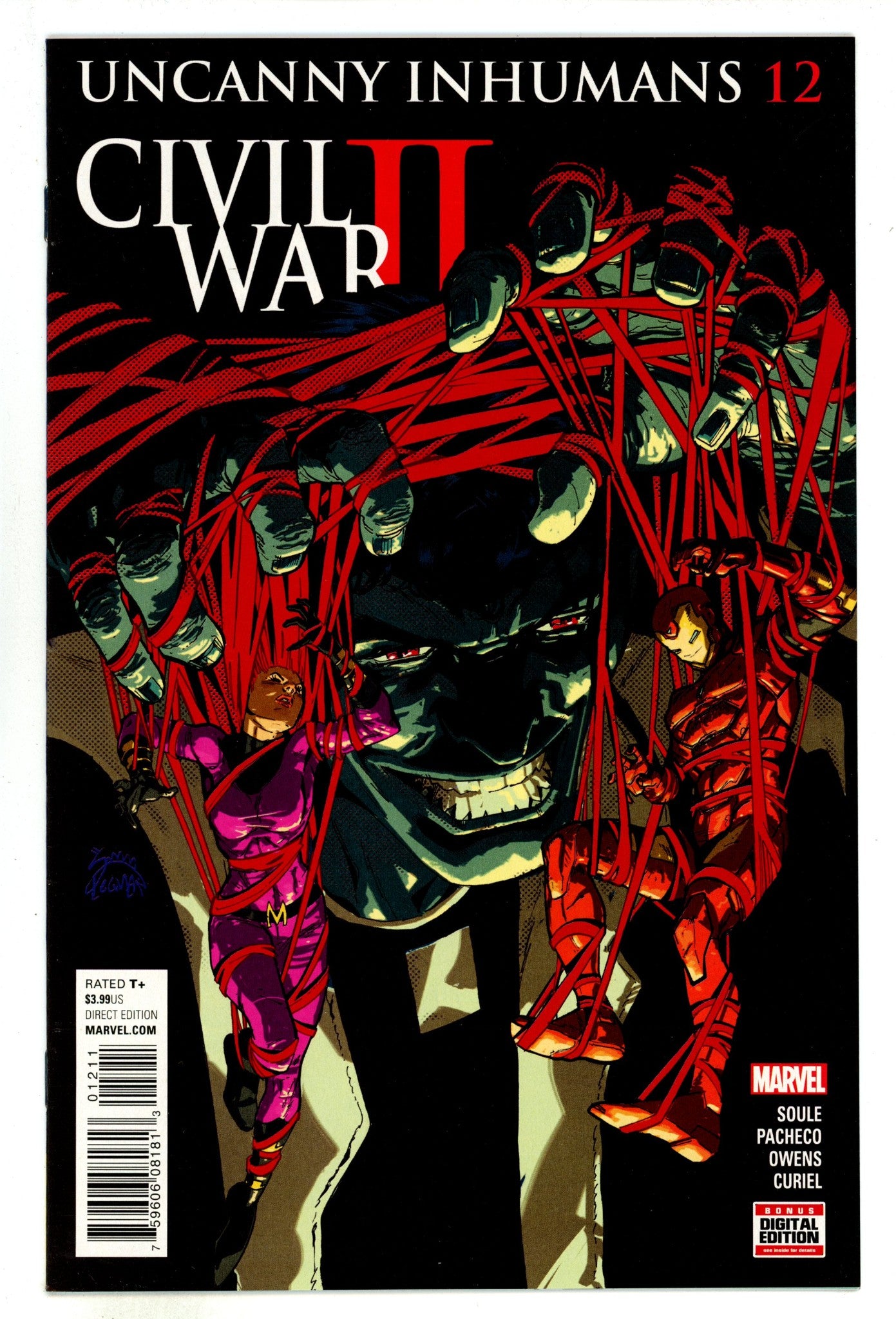 Uncanny Inhumans 12 High Grade (2016) 