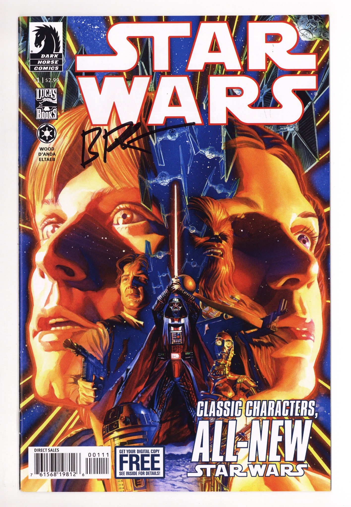 Star Wars Vol 2 1  VF/NM (9.0)   (2013)        Signed x1 Cover Brian Wood 