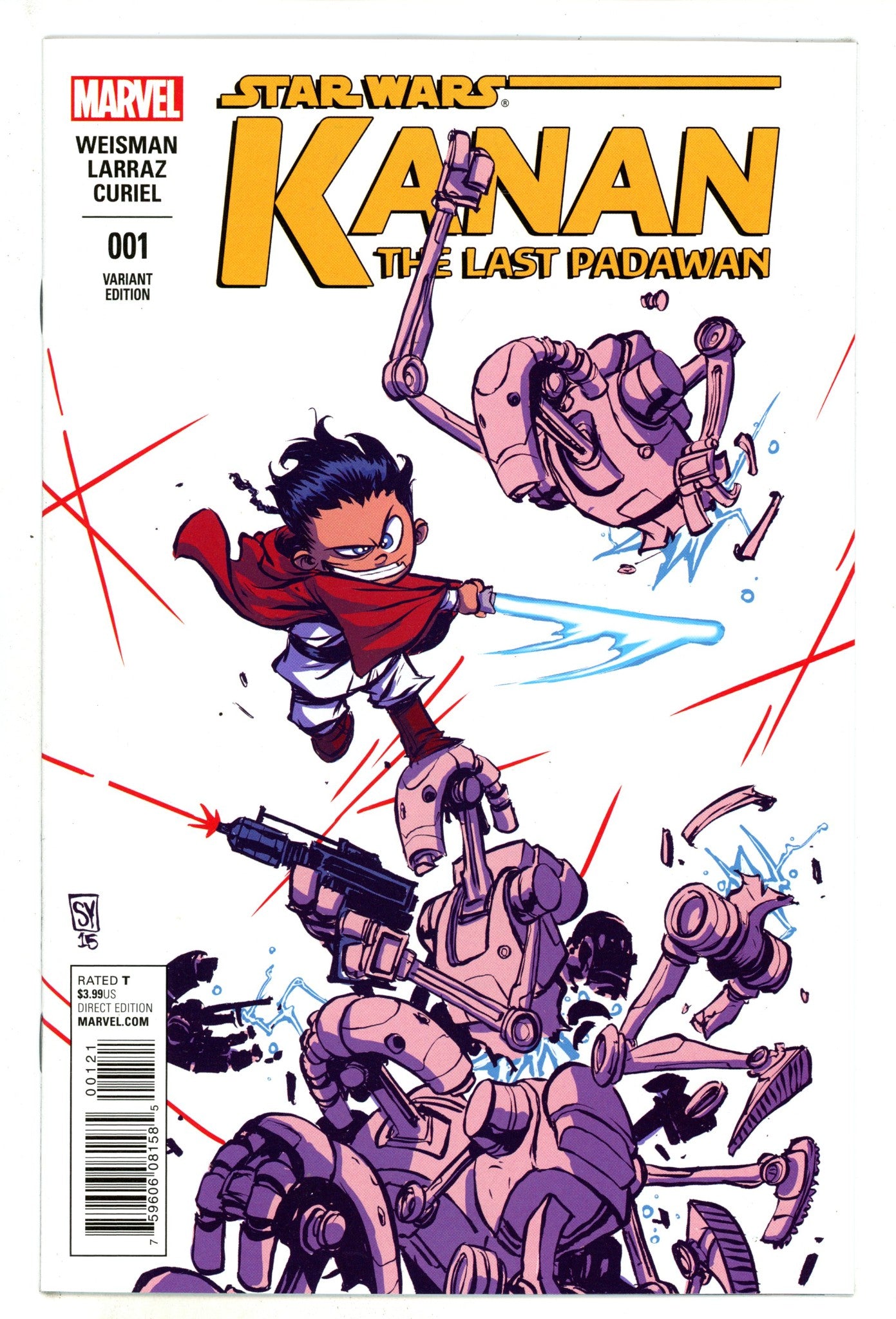 Kanan the Last Padawan 1 NM- (9.2) (2015) Young Variant 