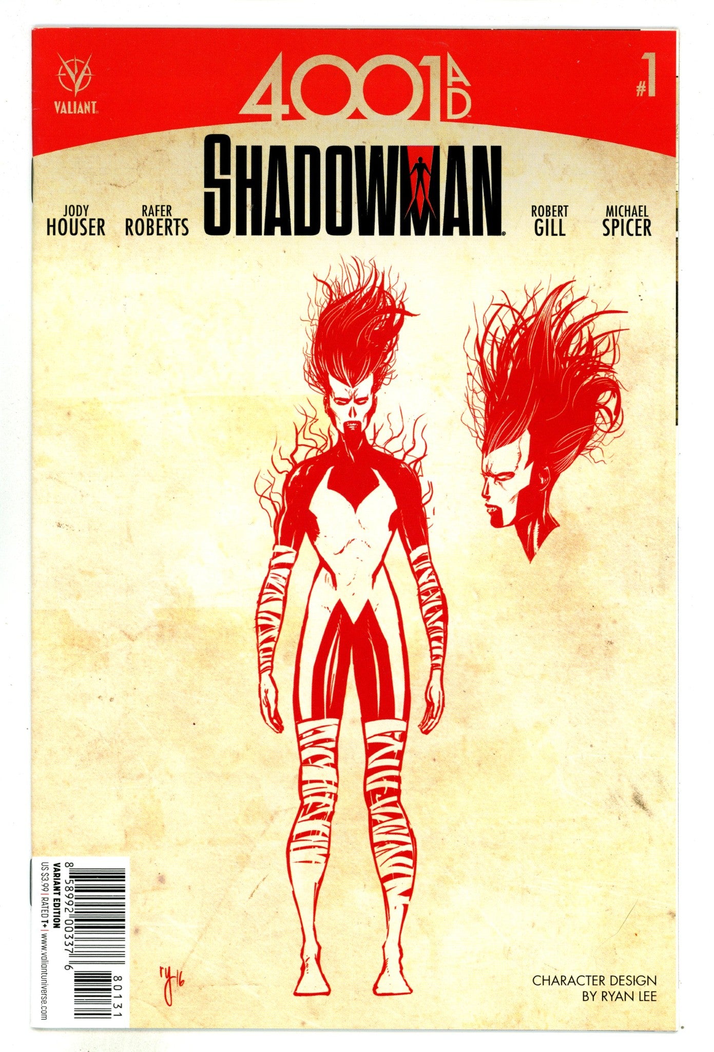 4001 A.D.: Shadowman 1 Mid Grade (2016) Lee Incentive Variant 