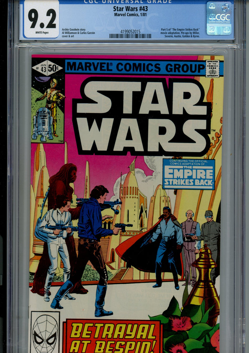 Star Wars Vol 1 43 CGC 9.2 (NM-) (1981) 