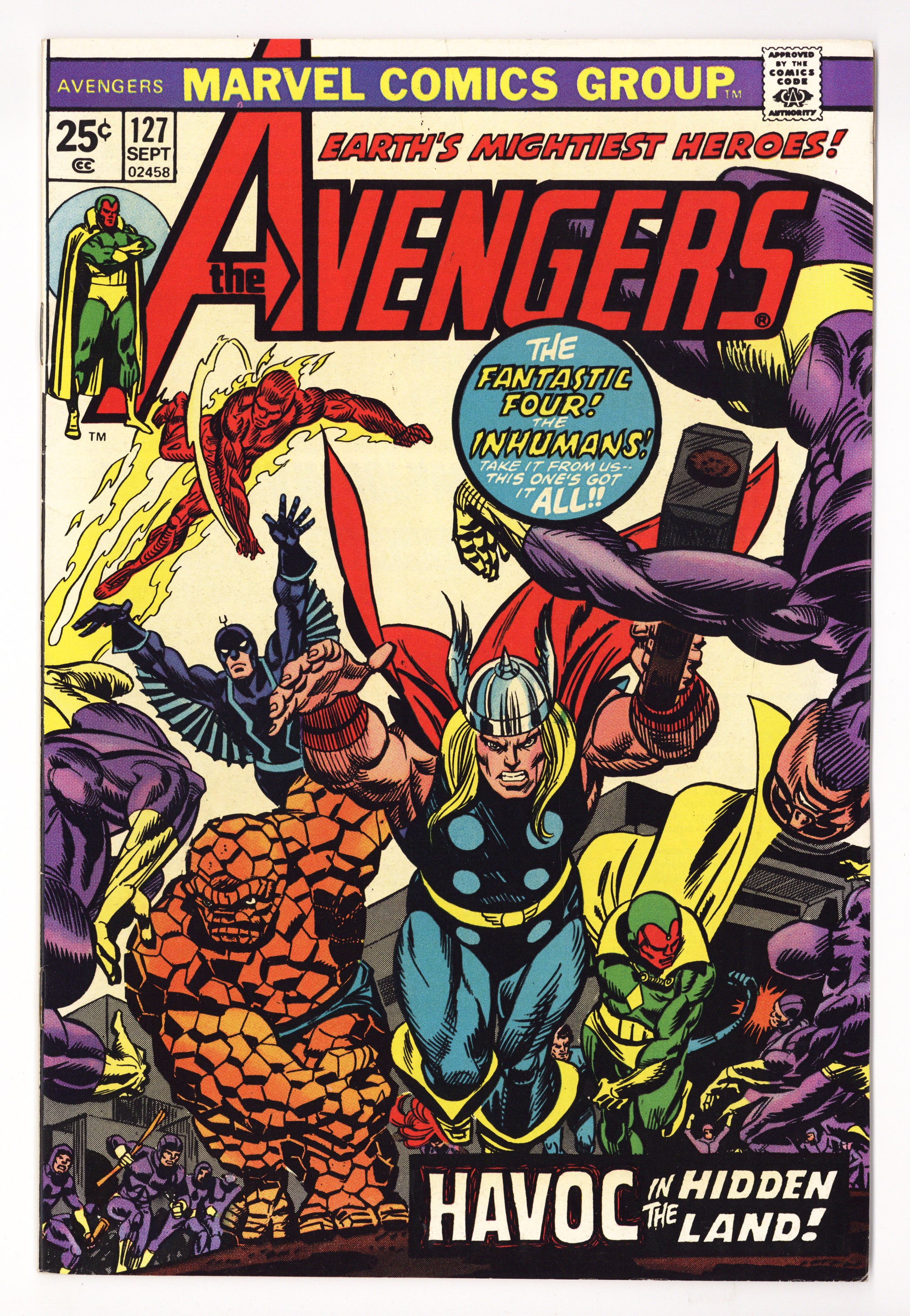 The Avengers Vol 1 127  VF- (7.5)   (1974)        