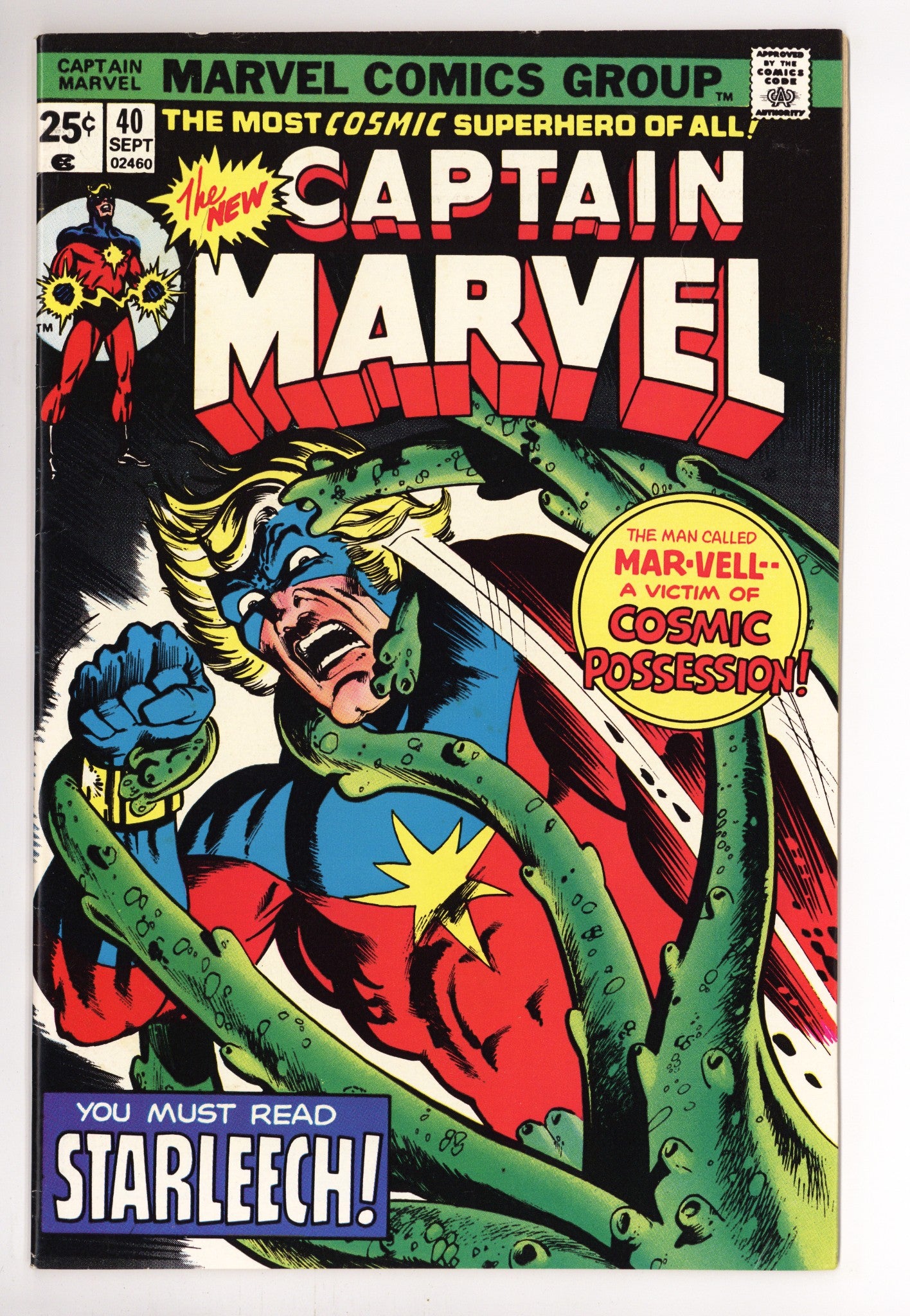 Captain Marvel Vol 1 40 VF (8.0) (1975) 