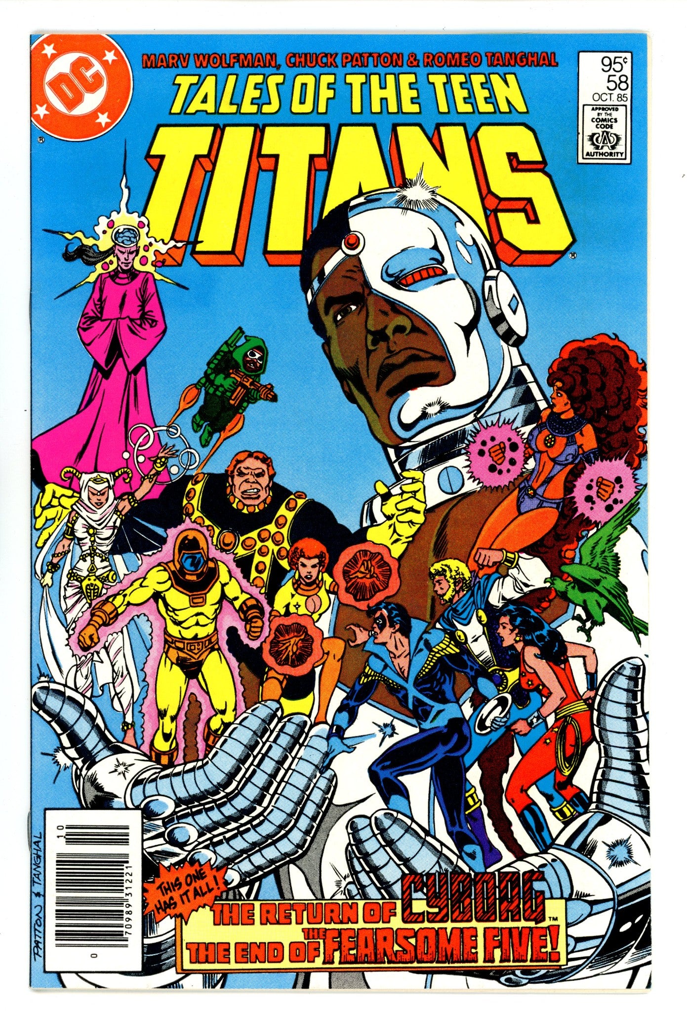 Tales of the Teen Titans 58 VF (8.0) (1985) Canadian Price Variant 