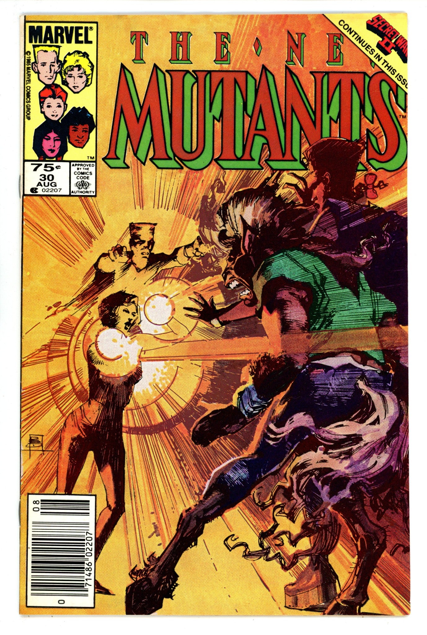 The New Mutants Vol 1 30 VF- (7.5) (1985) Canadian Price Variant 