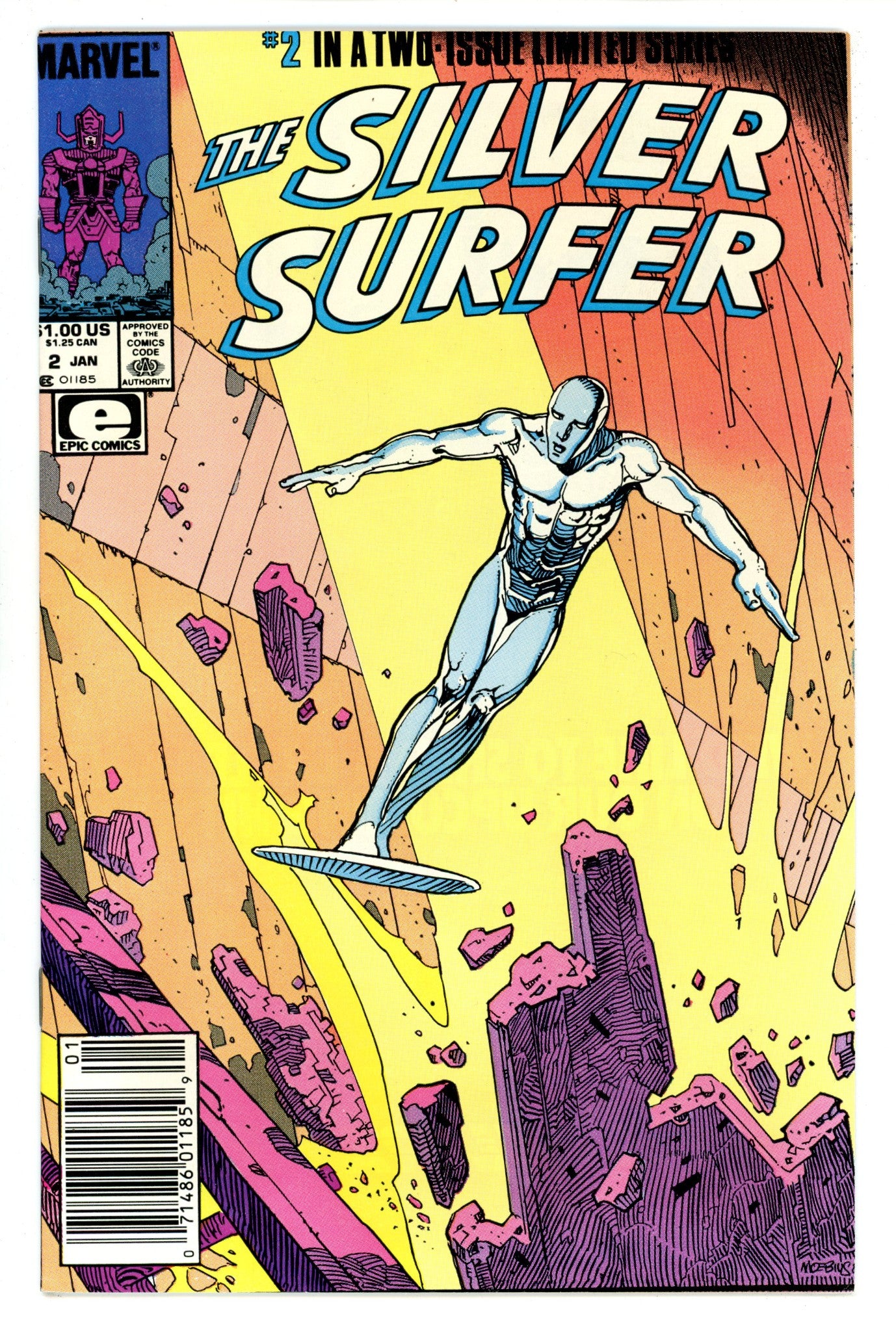The Silver Surfer Vol 4 2 VF- (7.5) (1989) Newsstand 