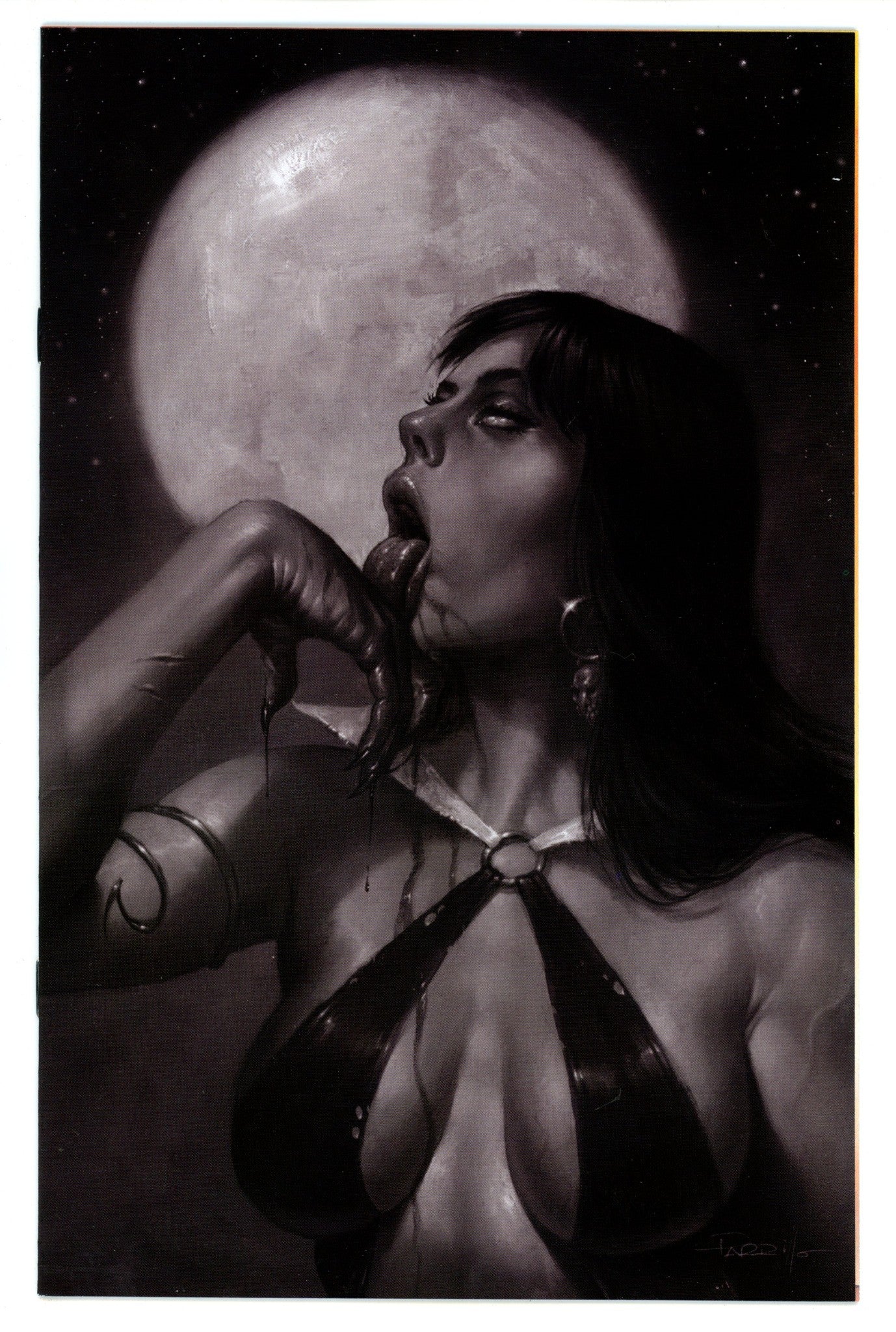 Vampirella Vol 6 21 NM- (9.2) (2021) Parrillo B&W Virgin Incentive Variant 