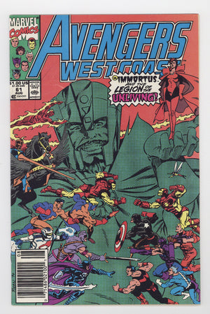 Avengers West Coast Vol 2 61 Low Grade (1990) Newsstand