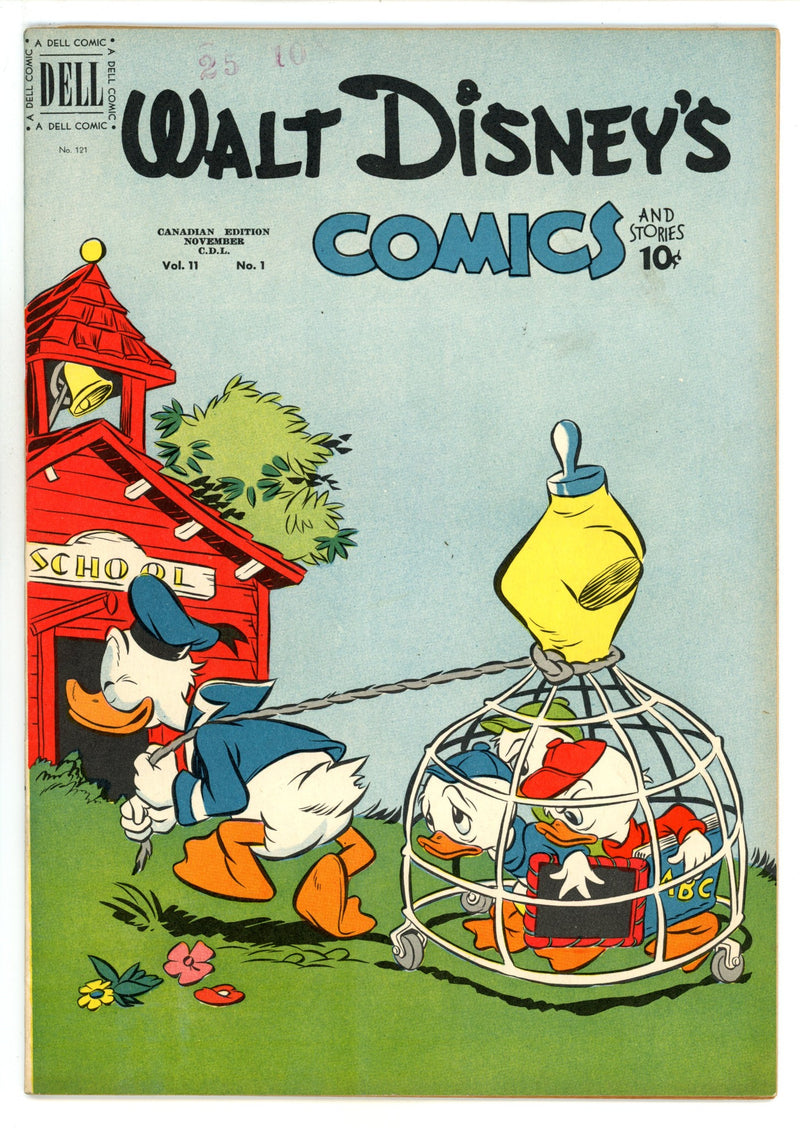 Walt Disney's Comics and Stories Vol 11 1 (121) VF+ (8.5) (1950) Canadian Edition 