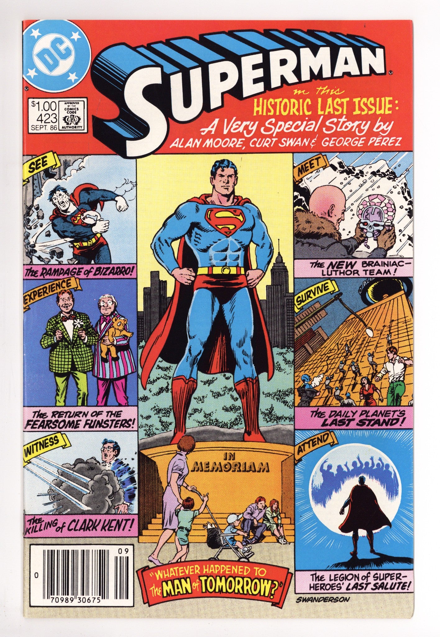 Superman Vol 1 423 VF/NM (9.0) (1986) Canadian Price Variant 