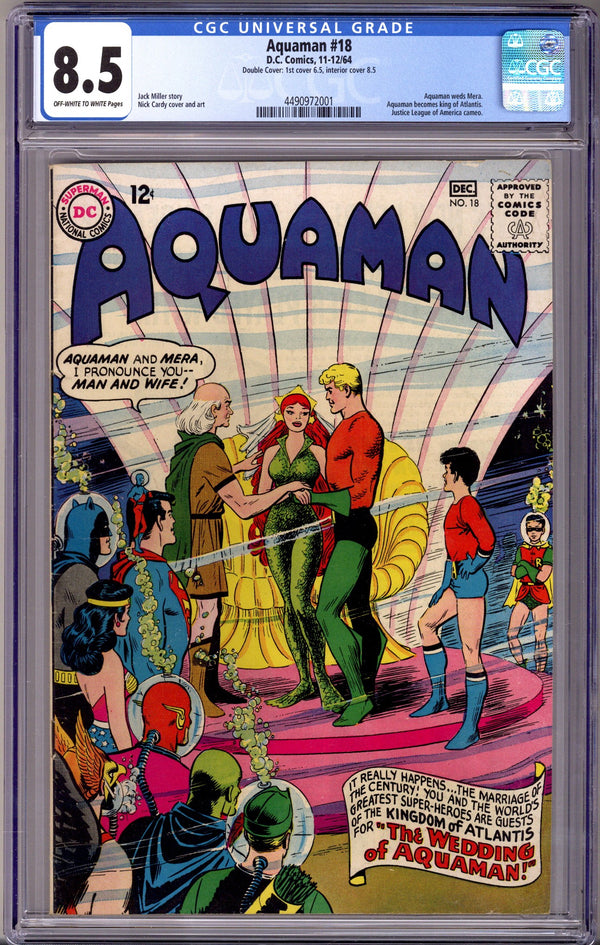 Aquaman Vol 1 18 CGC 8.5 (VF+) Double Cover (1964)