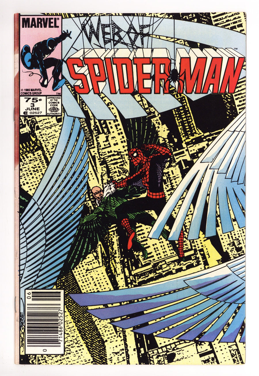 Web of Spider-Man Vol 1 3 VF+ (8.5) (1985) Canadian Price Variant 