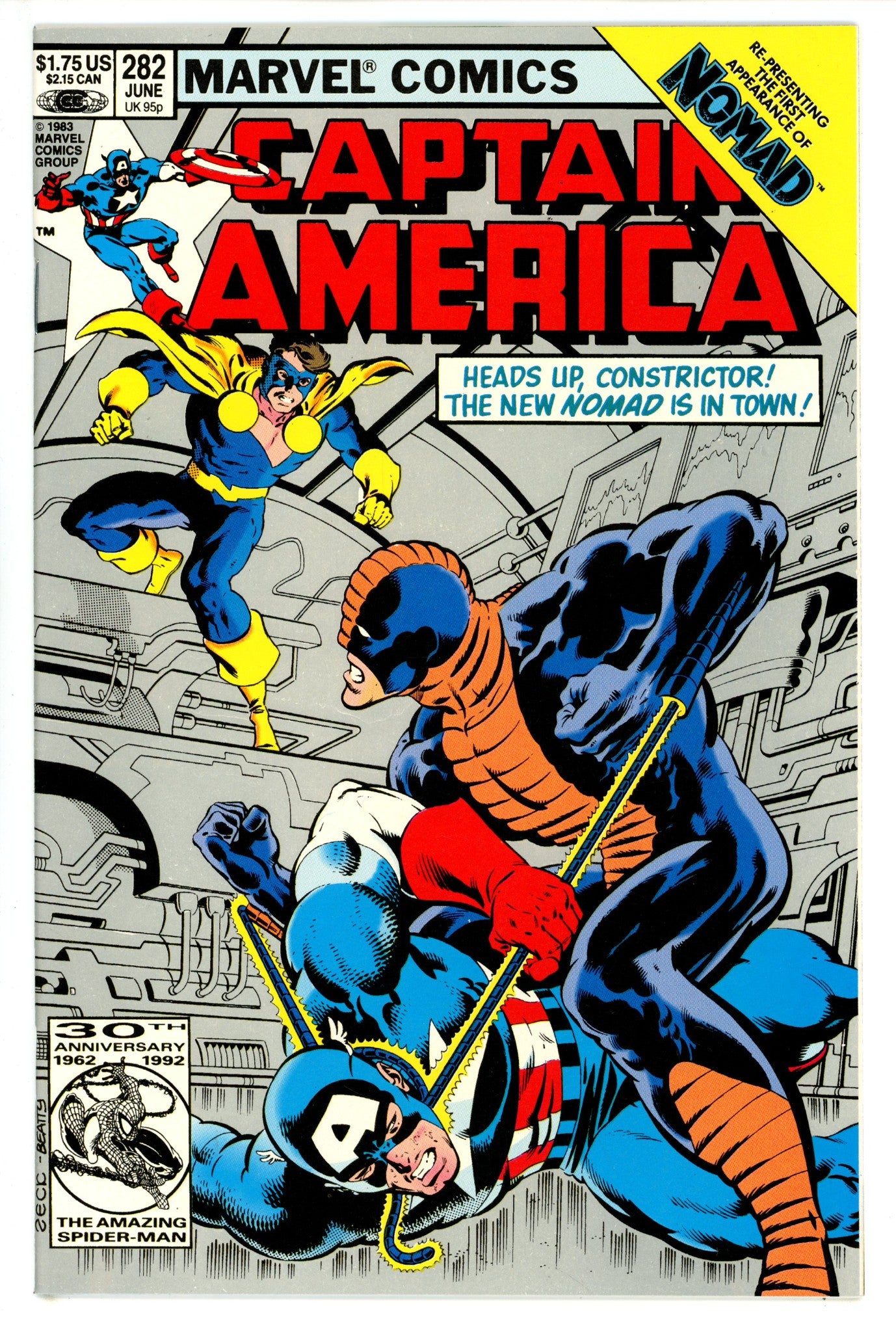 Captain America Vol 1 282 2Nd Print NM- (1992)