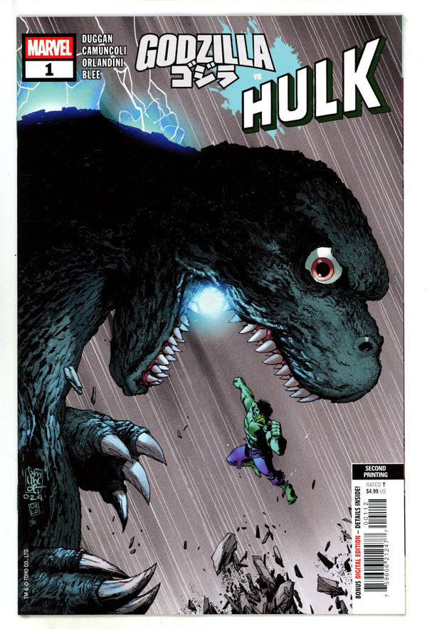 Godzilla Vs. Hulk 1 Camuncoli 2nd Print Variant (2025)