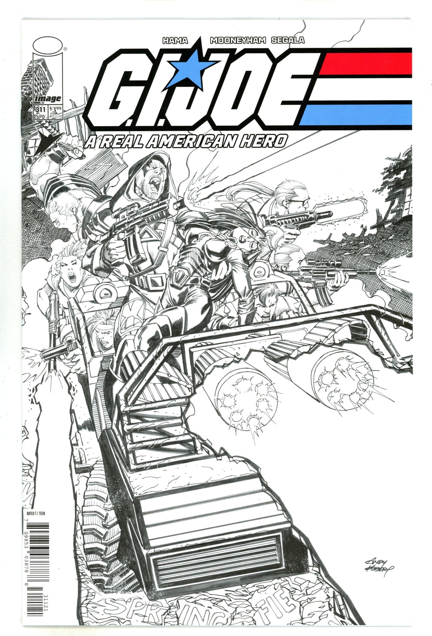 G.I. Joe A Real American Hero 311 Kubert B&W Variant (2024)