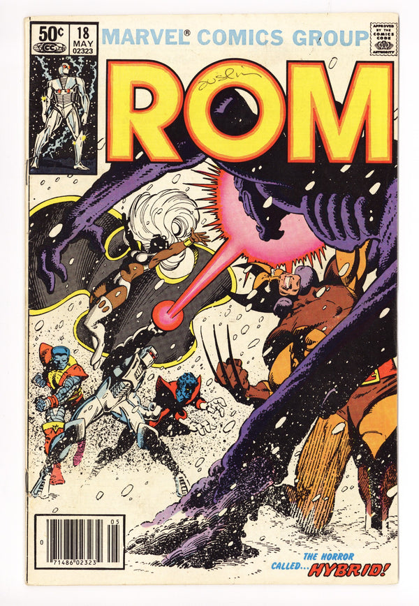 Rom Vol 1 18 Low Grade (1981) Newsstand Signed x1 Cover Terry Austin