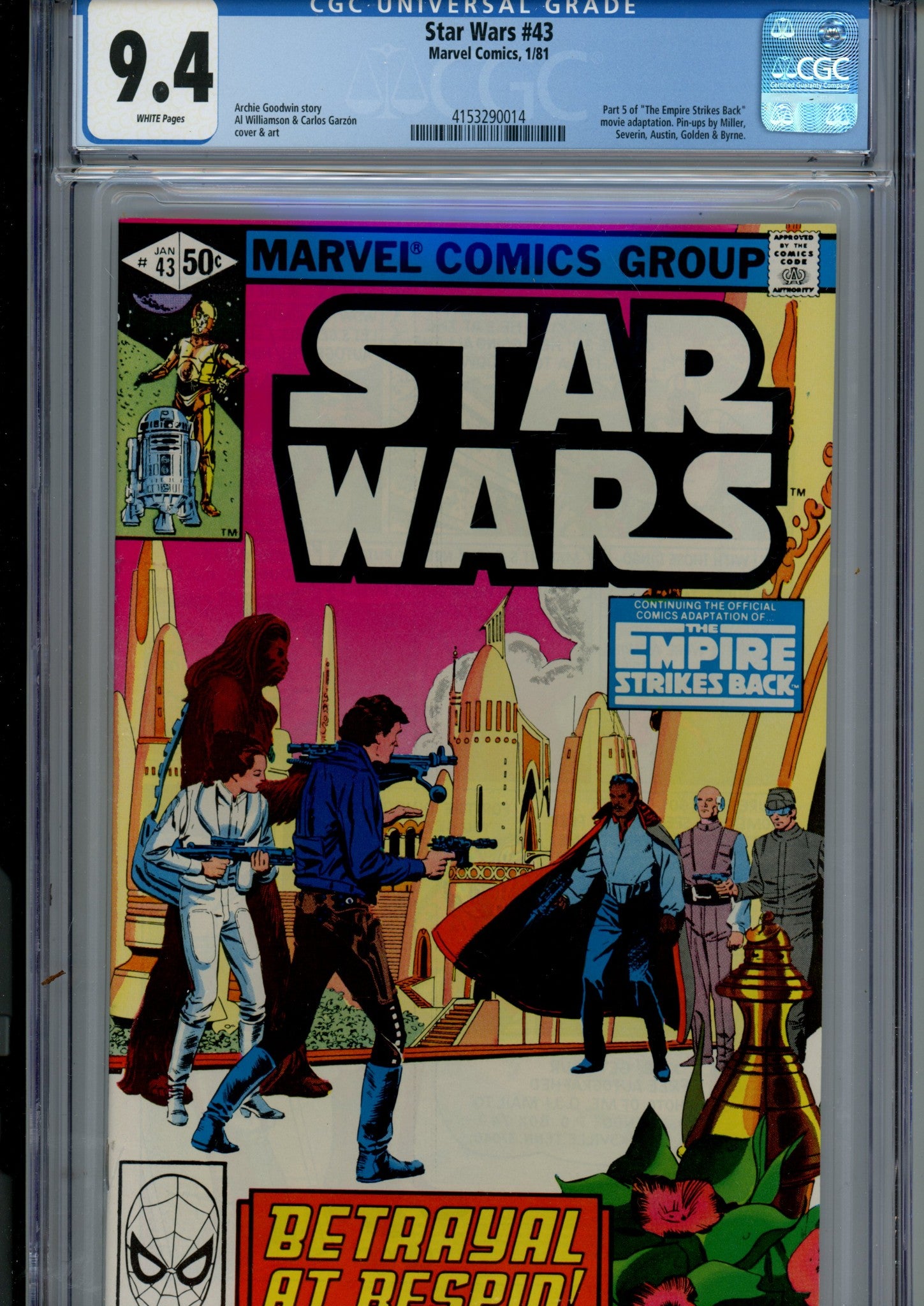 Star Wars Vol 1 43 CGC 9.4 (NM) (1981) 