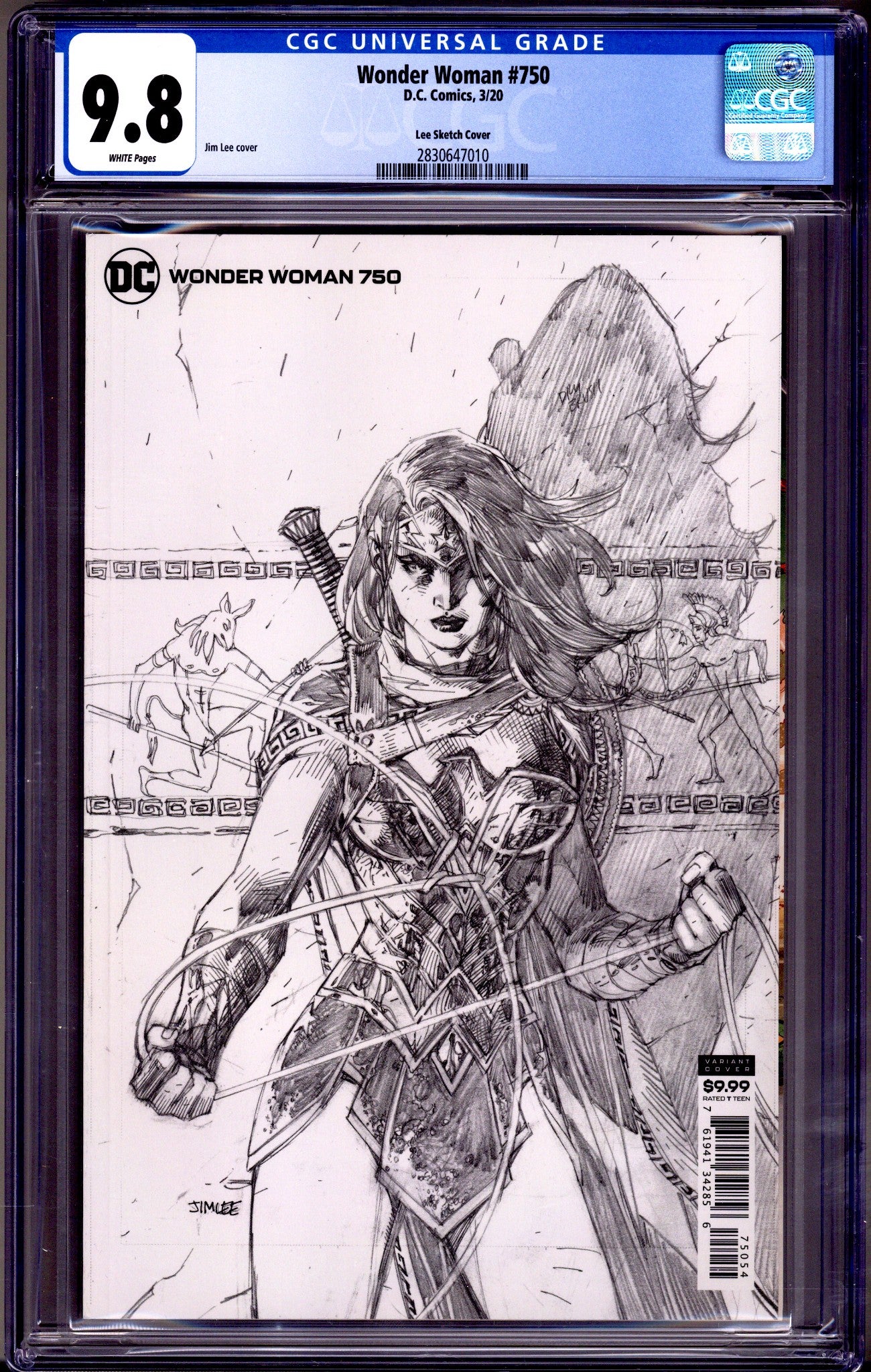 Wonder Woman Vol 5 750 CGC 9.8 (NM/M) (2020) Lee Sketch Incentive Variant 