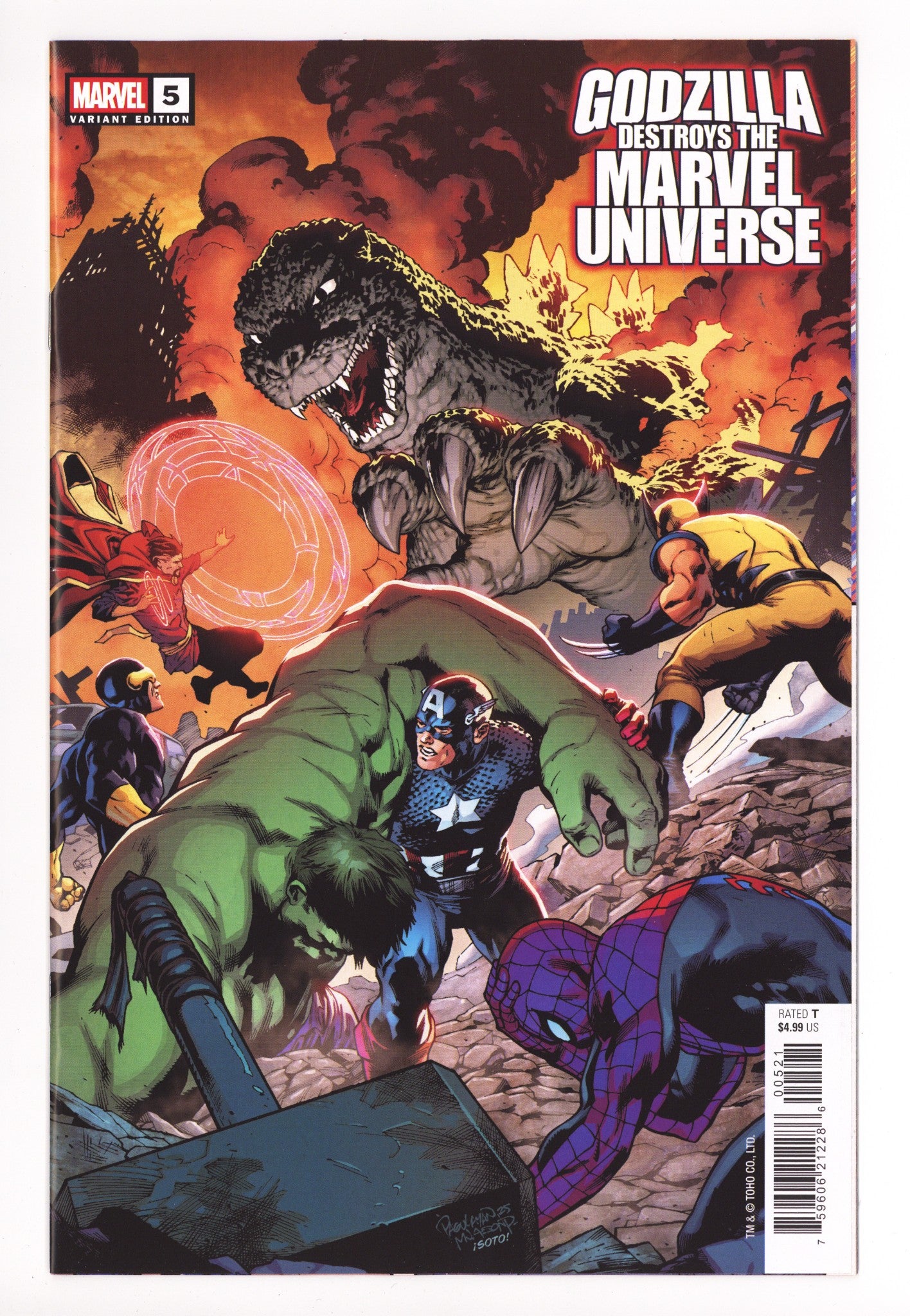 Godzilla Destroys The Marvel Universe 5 Pagulayan Variant (2025)