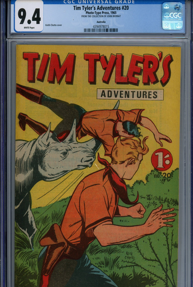 Tim Tyler's Adventures 20 CGC 9.4 (NM) (1965) 