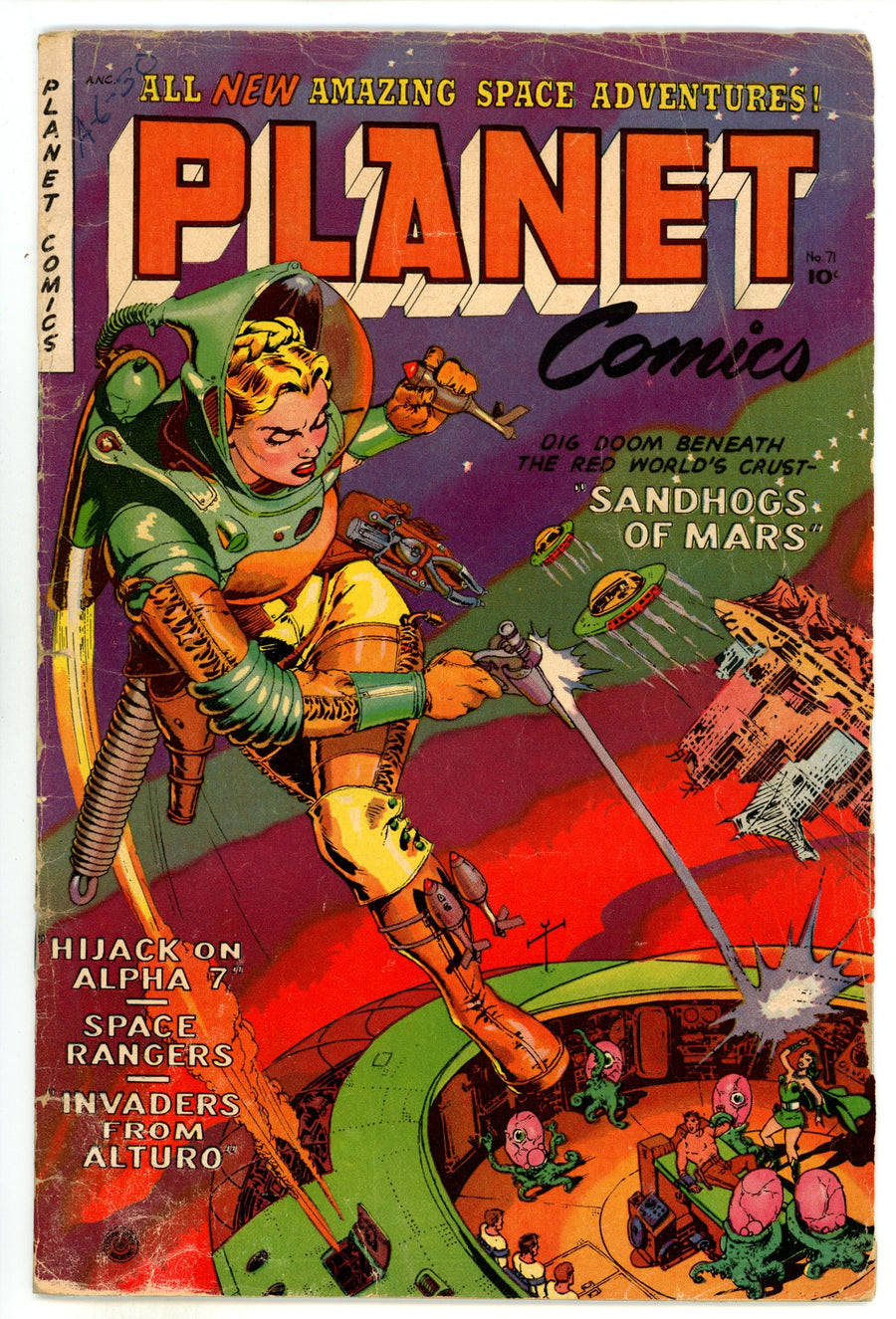 Planet Comics 71 GD/VG (3.0) Tape on Cover (1953) 