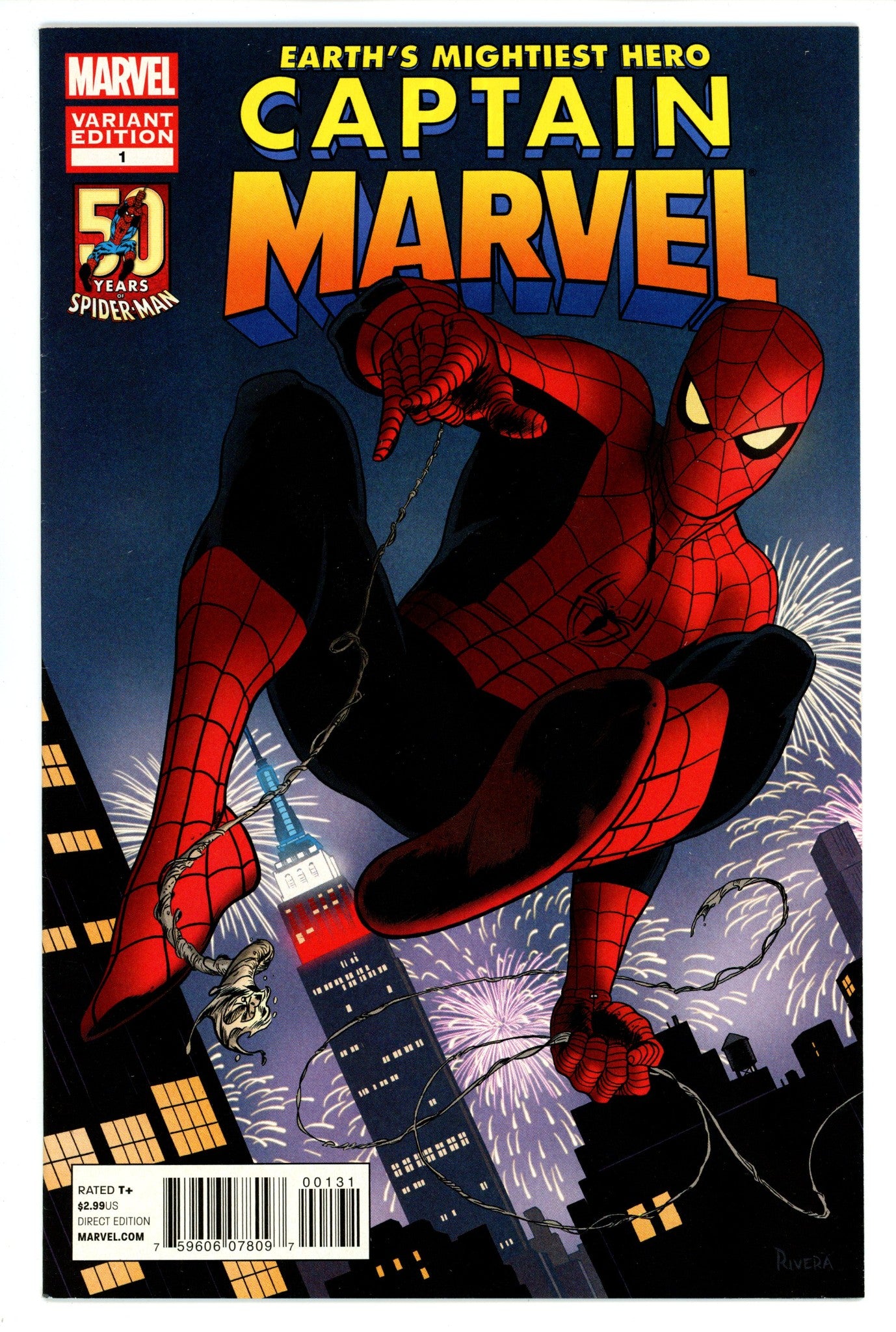 Captain Marvel Vol 8 1 VF+ (8.5) (2012) Rivera Variant 