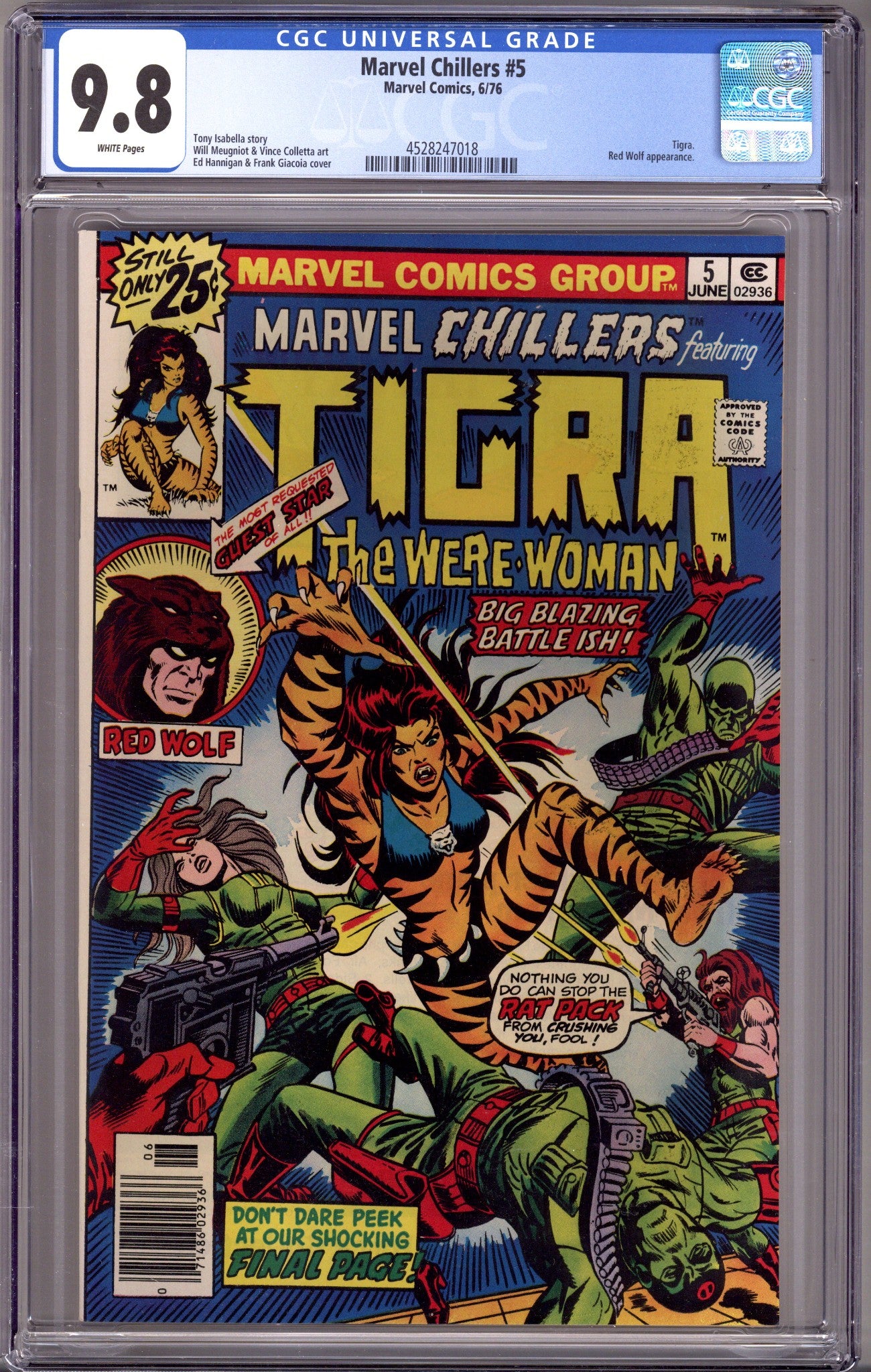 Marvel Chillers 5 CGC 9.8 (NM/M) (1976)