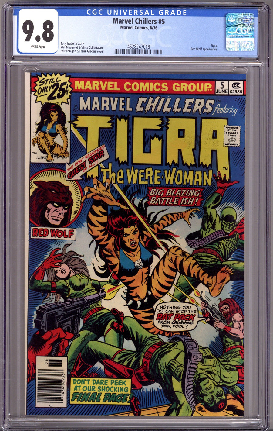 Marvel Chillers 5 CGC 9.8 (NM/M) (1976)