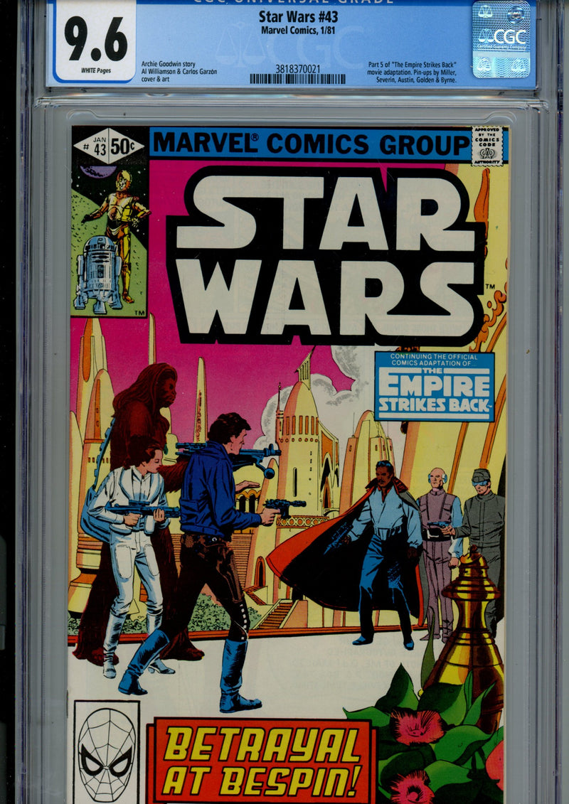 Star Wars Vol 1 43 CGC 9.6 (NM+) (1981) 