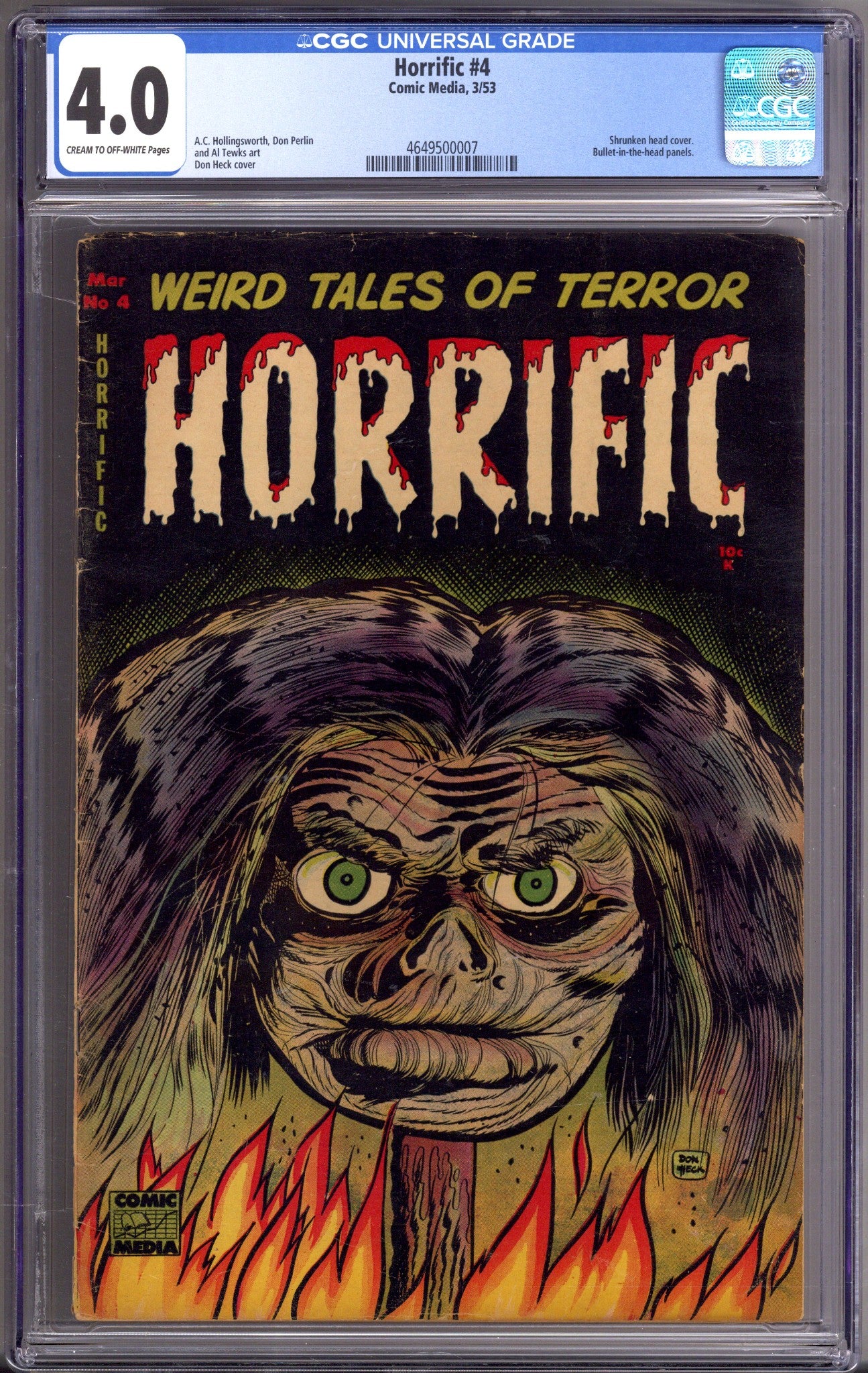 Horrific 4 CGC 4.0 (VG) (1953) 