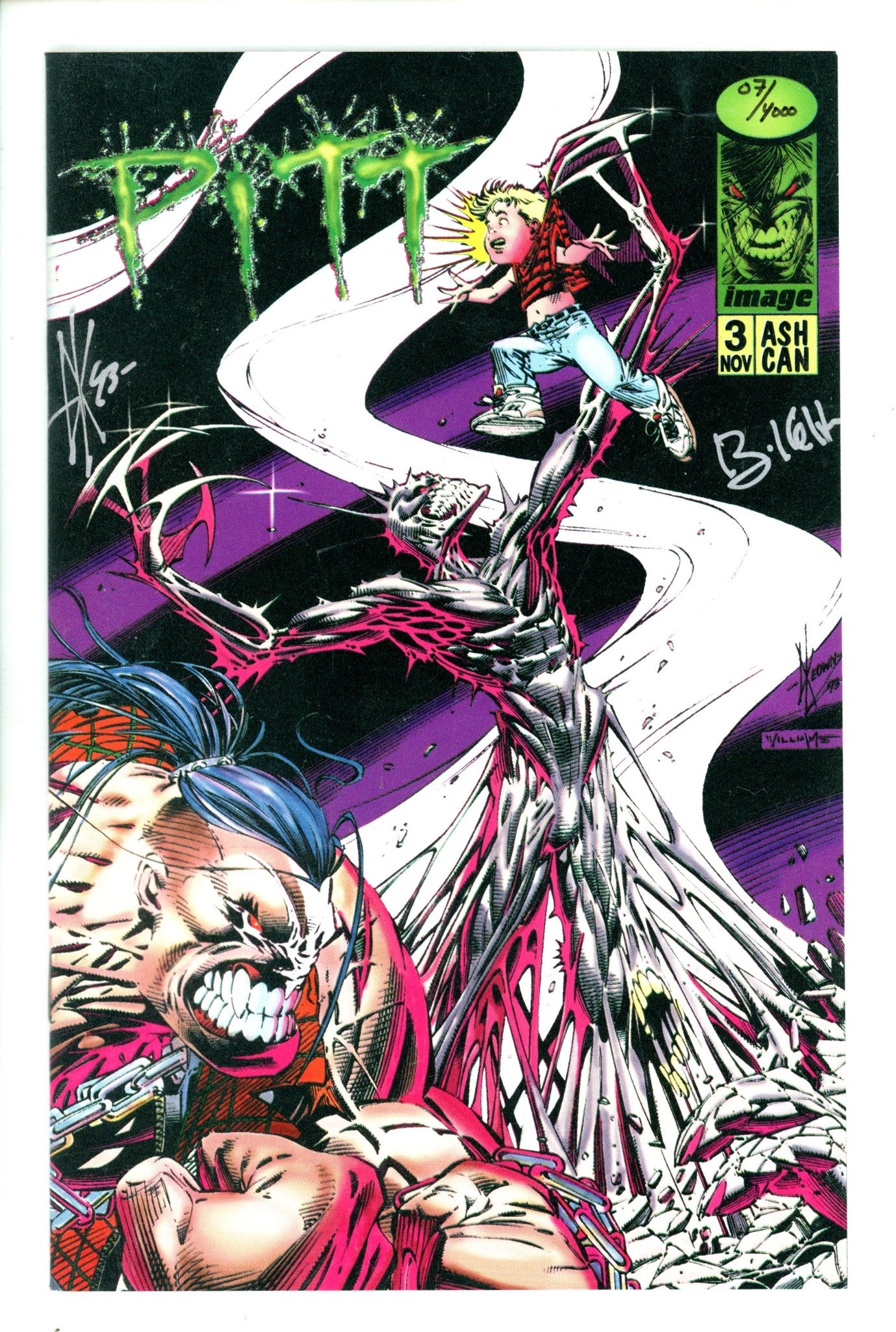 Pitt Deluxe Ashcan 3 NM- (9.2) (1993) Signed x2 Cover Dale Keown & Brian Hotton 