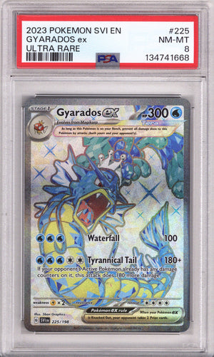 Pokemon Scarlet & Violet Gyarados Ex Ultra Rare PSA Near Mint-Mint 8 (2023)